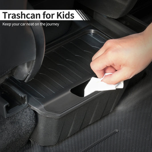 Trash Can,Upgrade Flip Cover and Strengthen Fixation,Compatible with Tesla Model Y, Trash Can Accessories, Black